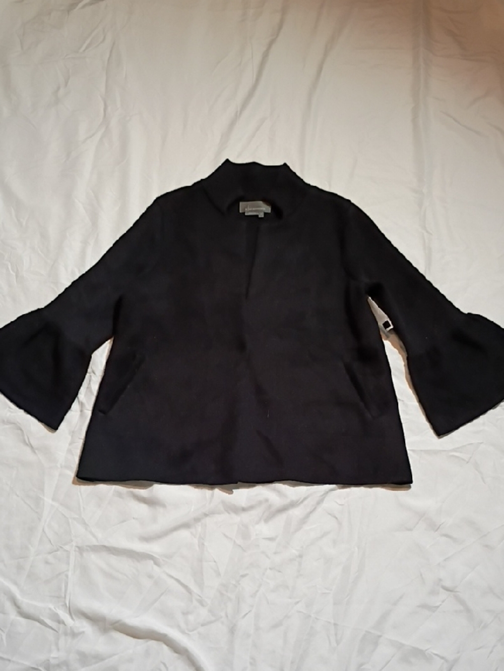 Anthropologie Black Bell-Sleeve Sweater